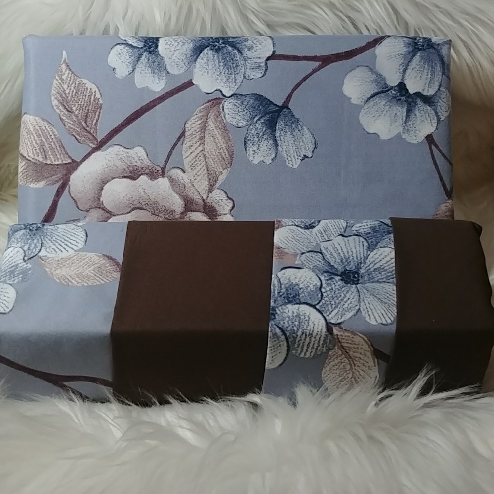 Metropolitan Bamboo Navy&Coffee Floral Queen Set⦠- Picture 2 of 9